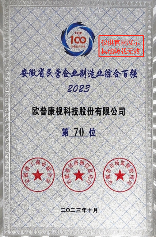 安徽省民營企業(yè)制造業(yè)百強